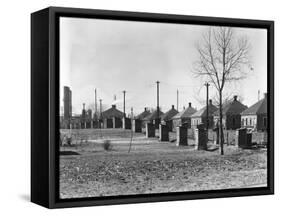 Republic Steel Company workers' houses and outhouses in Birmingham, Alabama, 1936-Walker Evans-Framed Stretched Canvas