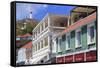 Republic Street in Gustavia-Richard Cummins-Framed Stretched Canvas