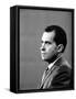 Republican Candidate Richard Nixon During Televised Debate with Democratic Candidate John F Kennedy-Paul Schutzer-Framed Stretched Canvas