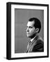 Republican Candidate Richard Nixon During Televised Debate with Democratic Candidate John F Kennedy-Paul Schutzer-Framed Premium Photographic Print