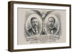 Republican Candidates. for President, Theo. Roosevelt. for Vice President, Chas. W. Fairbanks-Kurz-Framed Art Print