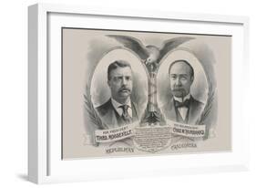 Republican Candidates. for President, Theo. Roosevelt. for Vice President, Chas. W. Fairbanks-Kurz-Framed Art Print