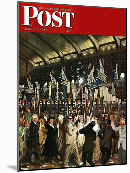 "Republican Convention," Saturday Evening Post Cover, June 19, 1948-John Falter-Mounted Giclee Print