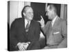Republican Senator William Knowland with Democratic Sen. Lyndon Johnson-null-Stretched Canvas