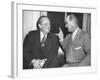 Republican Senator William Knowland with Democratic Sen. Lyndon Johnson-null-Framed Photo