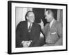 Republican Senator William Knowland with Democratic Sen. Lyndon Johnson-null-Framed Photo