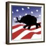 Republican Silhouette-Linda Braucht-Framed Giclee Print