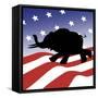 Republican Silhouette-Linda Braucht-Framed Stretched Canvas