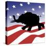 Republican Silhouette-Linda Braucht-Stretched Canvas