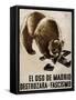 Republican Spanish Civil War Poster, Bear of Madrid Will Smash Fascism 1938-null-Framed Stretched Canvas