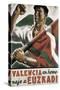 Republican Spanish Civil War Poster, Valencia in homage to Euzkadi-null-Stretched Canvas
