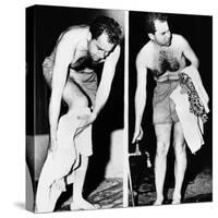 Republican Vice President-Elect Richard Nixon after an Ocean Swim-null-Stretched Canvas