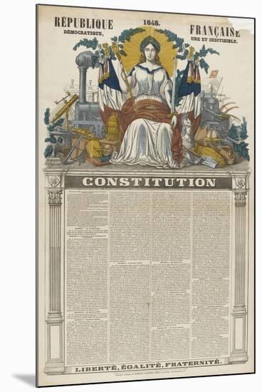 République française de 1848, Constitution-null-Mounted Giclee Print