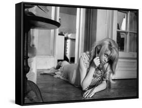 REPULSION, 1965 directed by ROMAN POLANSKI Catherine Deneuve (b/w photo)-null-Framed Stretched Canvas