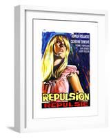 Repulsion, (AKA Repulsie), Belgian Poster Art, Catherine Deneuve, 1965-null-Framed Giclee Print