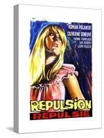 Repulsion, (AKA Repulsie), Belgian Poster Art, Catherine Deneuve, 1965-null-Stretched Canvas