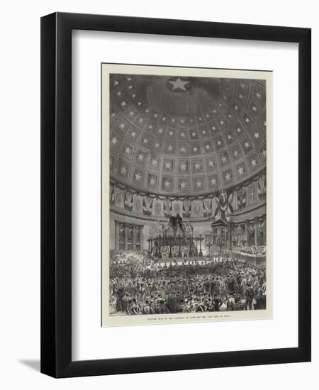 Requiem Mass in the Pantheon at Rome for the Late King of Italy-null-Framed Premium Giclee Print