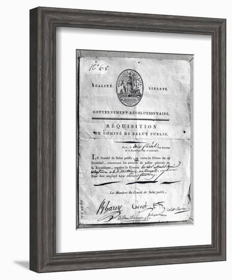 Requisition of the Committee of Public Safety, 1789-99-French School-Framed Giclee Print