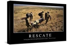 Rescate. Cita Inspiradora Y Póster Motivacional-null-Stretched Canvas