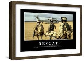 Rescate. Cita Inspiradora Y Póster Motivacional-null-Framed Photographic Print