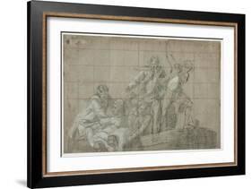 Rescue Group, 1777/78 (Black Chalk Heightened with White on Paper)-John Singleton Copley-Framed Giclee Print