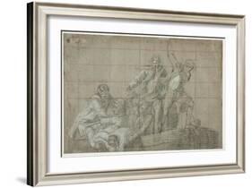 Rescue Group, 1777/78 (Black Chalk Heightened with White on Paper)-John Singleton Copley-Framed Giclee Print