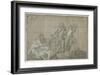 Rescue Group, 1777/78 (Black Chalk Heightened with White on Paper)-John Singleton Copley-Framed Giclee Print