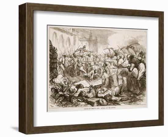 Rescue of Cheyte Sing: Attack on the Sepoys-null-Framed Giclee Print