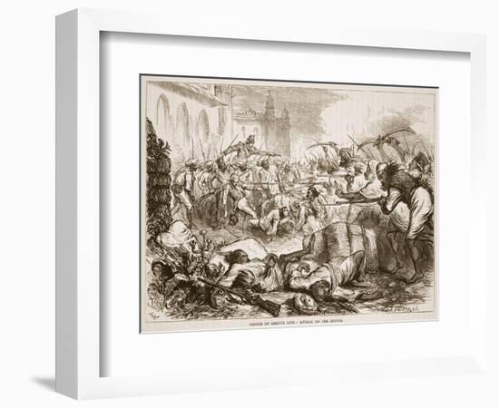 Rescue of Cheyte Sing: Attack on the Sepoys-null-Framed Giclee Print
