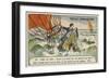 Rescue of Duruof and His Wife after their Balloon Crashed in the North Sea, 1874-null-Framed Premium Giclee Print