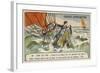 Rescue of Duruof and His Wife after their Balloon Crashed in the North Sea, 1874-null-Framed Giclee Print