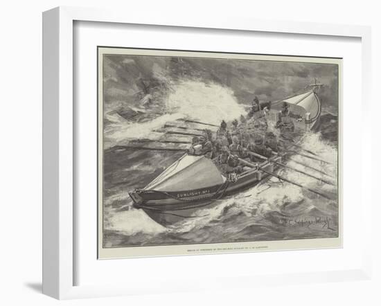 Rescue of Fishermen by the Life-Boat Sunlight No 1, at Llandudno-Henry Charles Seppings Wright-Framed Giclee Print