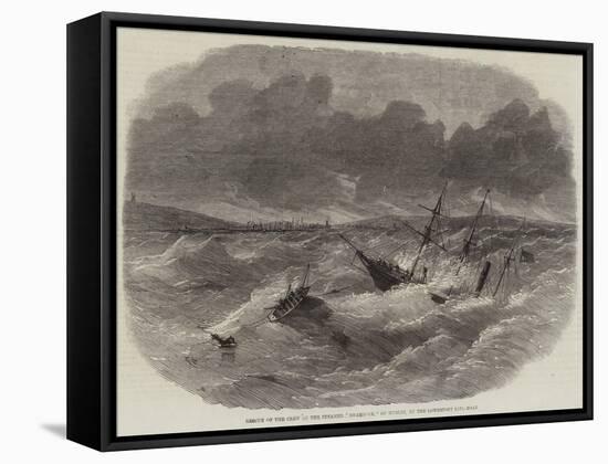 Rescue of the Crew of the Steamer Shamrock, of Dublin, by the Lowestoft Life-Boat-Edwin Weedon-Framed Stretched Canvas