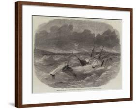 Rescue of the Crew of the Steamer Shamrock, of Dublin, by the Lowestoft Life-Boat-Edwin Weedon-Framed Giclee Print