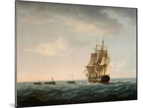 Rescue of the Guardian's Crew by a French Merchant Ship, 2nd January 1790-Thomas Buttersworth-Mounted Giclee Print