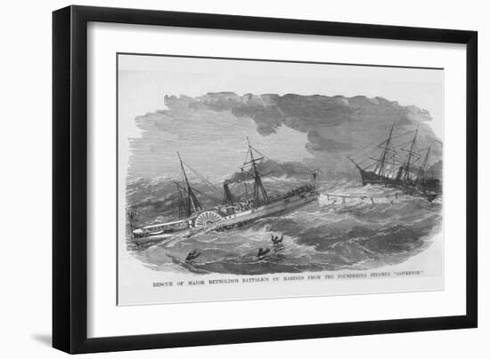 Rescue of the Steamer "Governor"-Frank Leslie-Framed Art Print