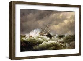 Rescue on the Goodwin Sands by the North Deal Lifeboat-Edward William Cooke-Framed Giclee Print