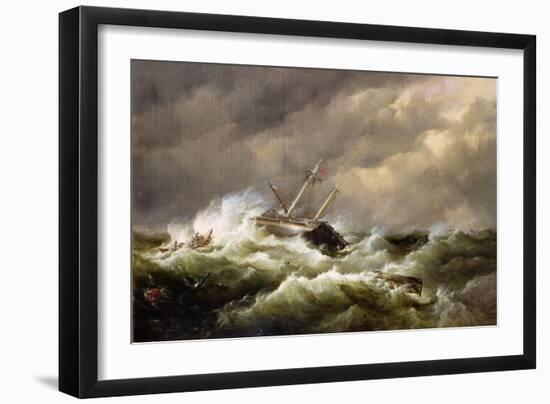 Rescue on the Goodwin Sands by the North Deal Lifeboat-Edward William Cooke-Framed Giclee Print