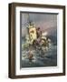 Rescue Rafts-Achille Beltrame-Framed Art Print