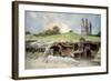 Rescue Station at Mont St Eloi, Artois, France, 6 June 1915-Francois Flameng-Framed Giclee Print