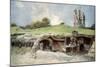 Rescue Station at Mont St Eloi, Artois, France, 6 June 1915-Francois Flameng-Mounted Giclee Print