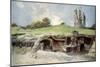 Rescue Station at Mont St Eloi, Artois, France, 6 June 1915-Francois Flameng-Mounted Giclee Print