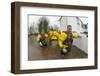 Rescue Workers Entering Property with Inflatable Raft to Check on Home Owners-David Woodfall-Framed Photographic Print