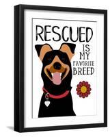 Rescued is my Favorite Breed-Ginger Oliphant-Framed Art Print