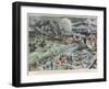 Rescuers in the Ruins of Saint-Pierre Martinique Entirely Destroyed by the Eruption of Mount Pelee-Carrey-Framed Art Print