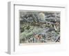 Rescuers in the Ruins of Saint-Pierre Martinique Entirely Destroyed by the Eruption of Mount Pelee-Carrey-Framed Art Print