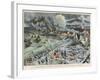 Rescuers in the Ruins of Saint-Pierre Martinique Entirely Destroyed by the Eruption of Mount Pelee-Carrey-Framed Art Print