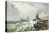 Rescuing a Ship in Stormy Seas-Charles Euphrasie Jnr. Kuwasseg-Stretched Canvas