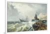 Rescuing a Ship in Stormy Seas-Charles Euphrasie Jnr. Kuwasseg-Framed Giclee Print