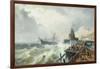 Rescuing a Ship in Stormy Seas-Charles Euphrasie Jnr. Kuwasseg-Framed Giclee Print